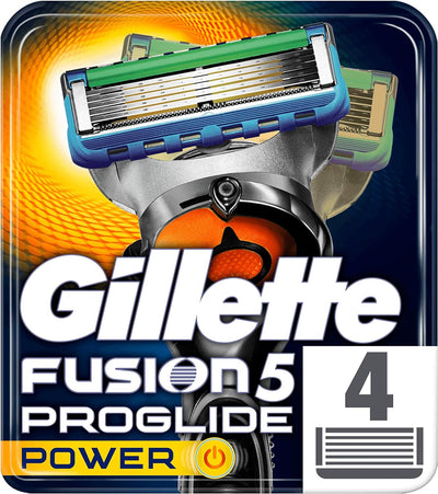 Gillette Fusion5 ProGlide Power Rasierklingen für Herren, 4 Ersatzklingen mit FlexBall-Technologie f