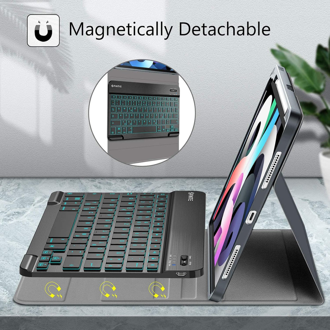 FINTIE Tastatur Hülle für iPad Air 11 Zoll M4/M3/M2 (2026/2025/2024), iPad Air 5/4 Gen 10.9" - 7-far