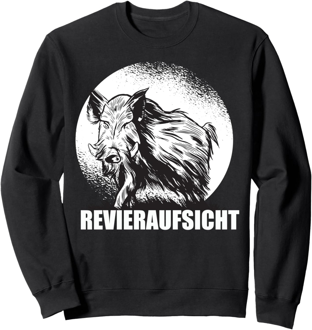 Revieraufsicht Wildschwein Jagd Jäger Sweatshirt