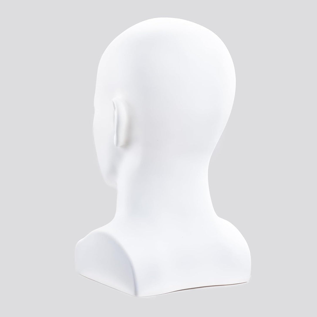 Schaufensterpuppenkopf, männlich, glänzend, für Kopfhörer, Hüte, Perücken, Schmuck, Schwarz (L90YB-P