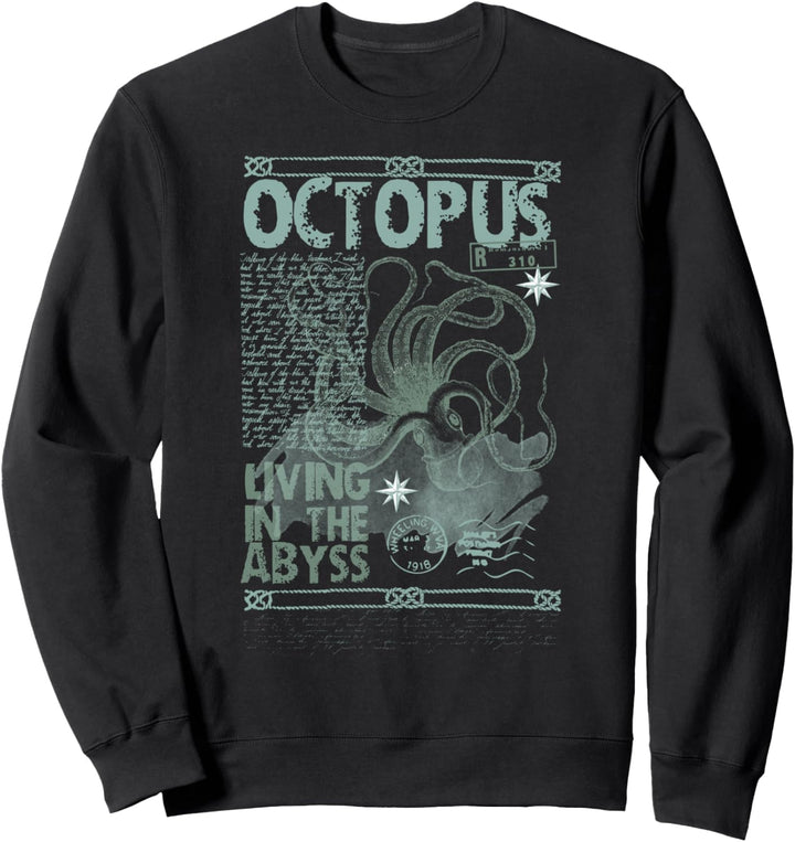 Oktopus Vintage Tintenfisch Kraken Meerestiere Herren Damen Sweatshirt