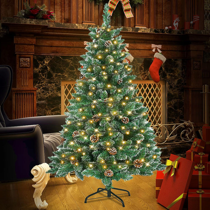 Weihnachtsbaum Künstlich mit Beleuchtung 210 cm PVC Tannenbaum Christbaum Künstlicher mit 350 LED un