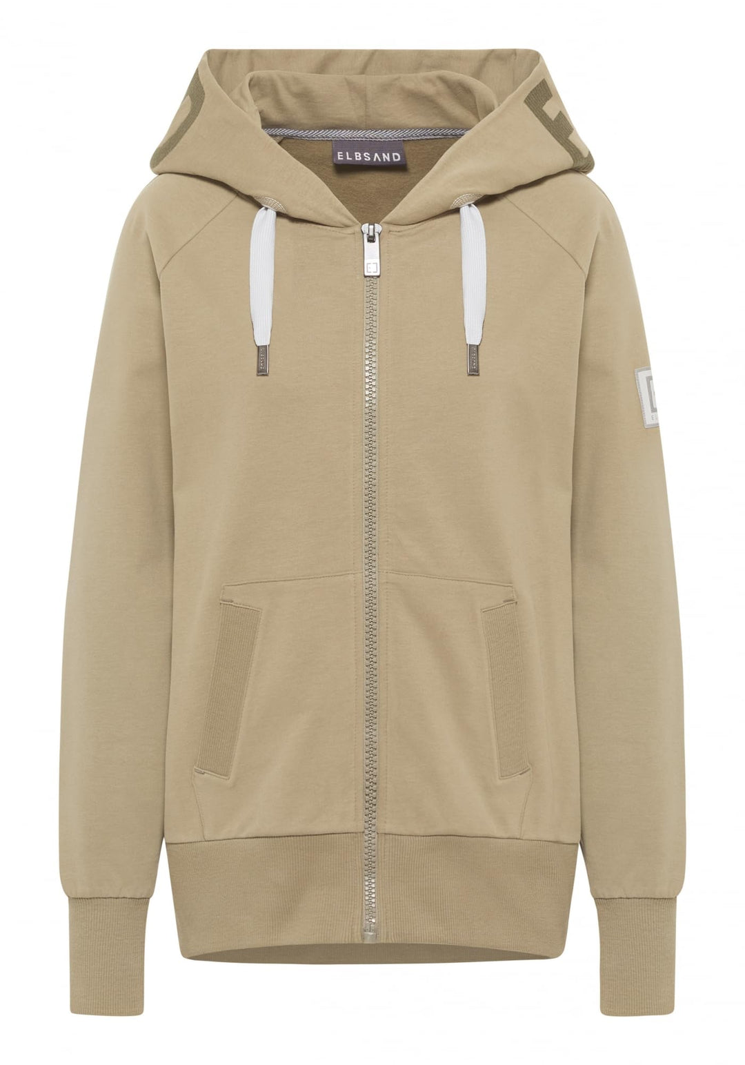 Elbsand Kelda Damen Sweatjacke mit Kapuze, Zip-Jacke, Reissverschluss S Golden Olive, S Golden Olive