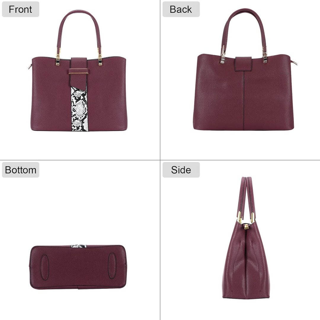 HAWEE Elegante Damen Handtasche Mittelgrosse Crossbody Henkeltasche PU Leder Shopper Umhängetasche F