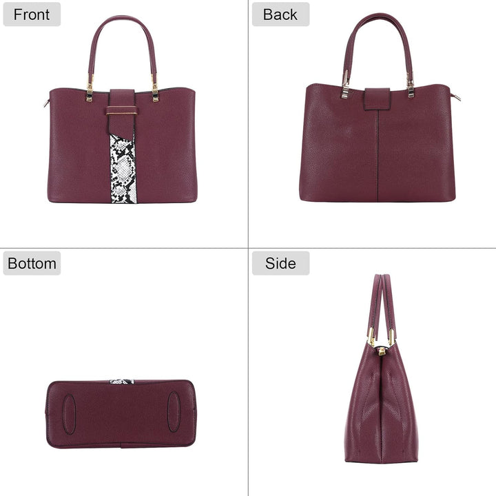 HAWEE Elegante Damen Handtasche Mittelgrosse Crossbody Henkeltasche PU Leder Shopper Umhängetasche F