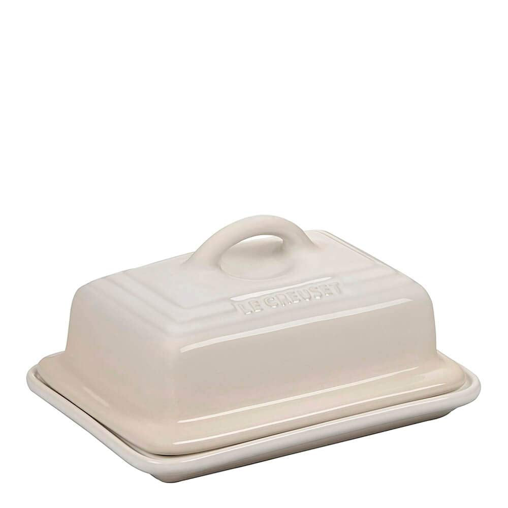 Le Creuset Butterdose aus Steinzeug, 900 g, 17 x 12.5 x 9 cm, Meringue, 80837177160003 Chambray, Cha