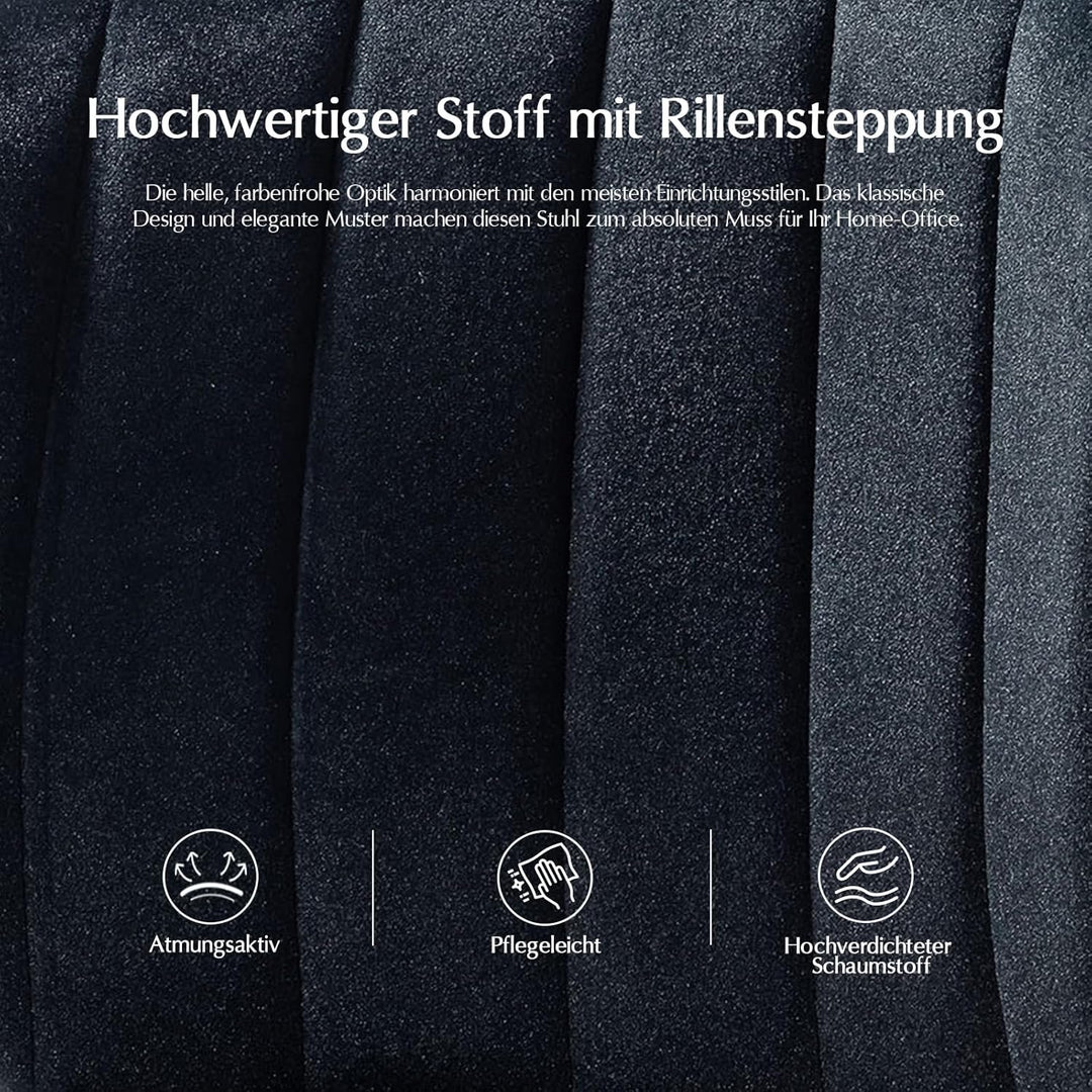 HULALA HOME Bürostuhl, Computerstuhl, Schminktischstuhl, moderner Schreibtischstuhl mit drehbaren Rä