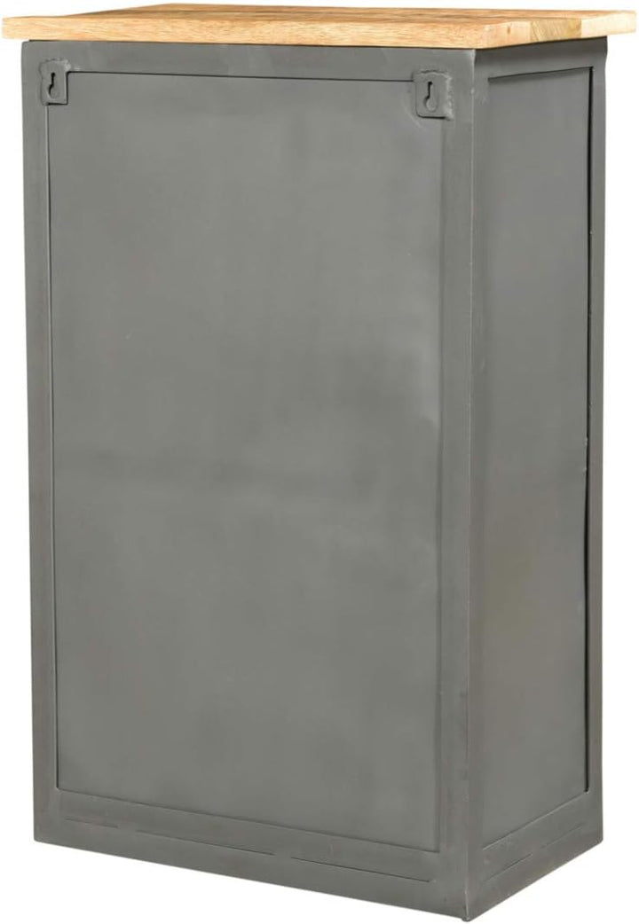 Woodkings® Bad Hängeschrank Pinetown Metall recyceltes Massivholz antik, Vintage, Design, Industrial