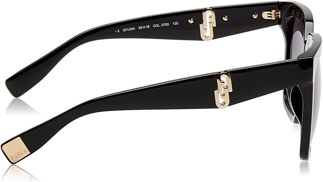Furla Unisex Sunglasses 55 Schwarz, 55 Schwarz