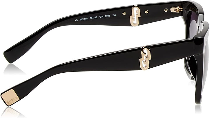 Furla Unisex Sunglasses 55 Schwarz, 55 Schwarz