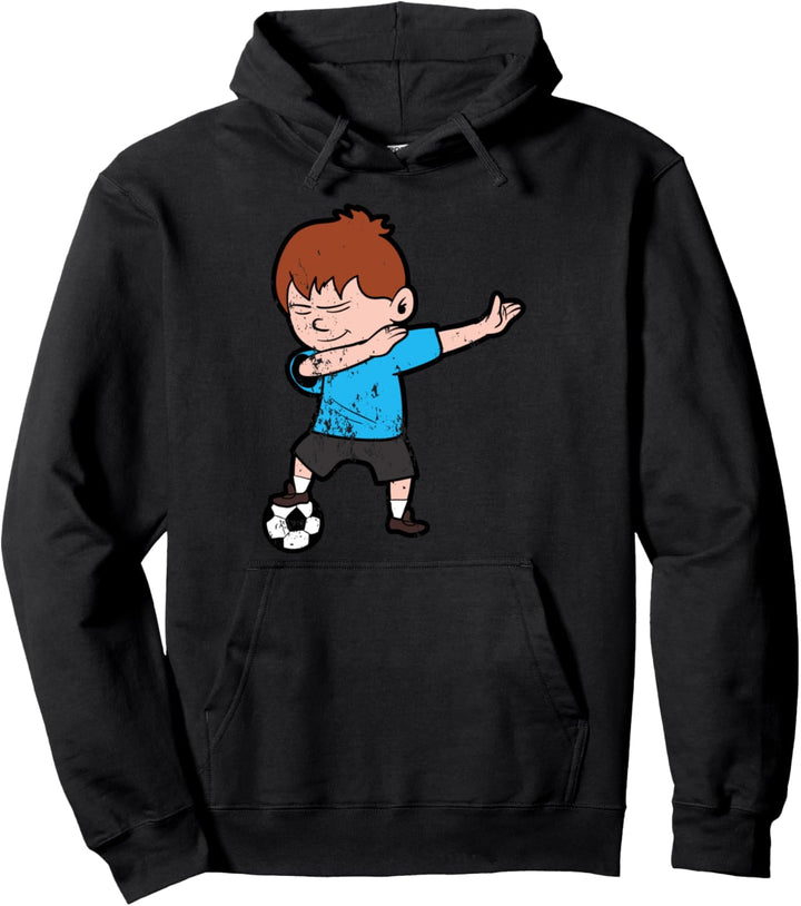 Retro Vintage Grunge Dabbing Dab Fussball Spieler Sport Fun Pullover Hoodie