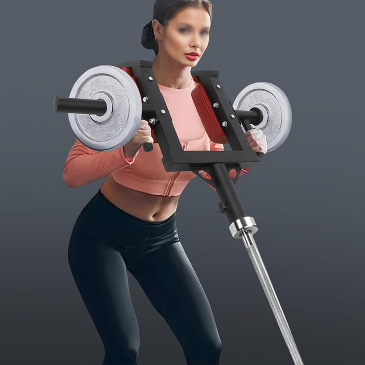 Landminenaufsatz Safety Squat Bar Attachment mit Shoulder Arm Pads Edelstahl-Spannbügel für Krafttra