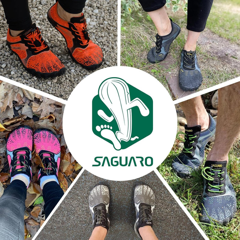 SAGUARO Unisex Barfussschuhe Weich Leicht rutschfest Fitnessschuhe Laufschuhe Atmungsaktiv Tragbar,