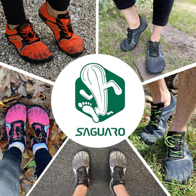 SAGUARO Unisex Barfussschuhe Weich Leicht rutschfest Fitnessschuhe Laufschuhe Atmungsaktiv Tragbar,