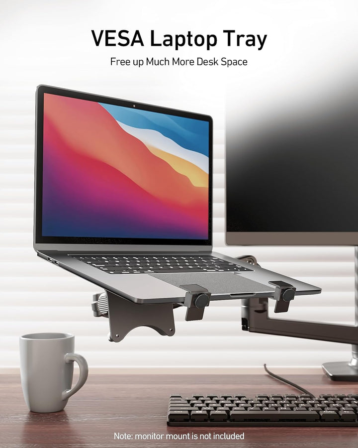 Ergounion VESA Laptop Adapter für Monitorarm – 100 x 100 mm VESA Laptop Halterung – Armhalterung für