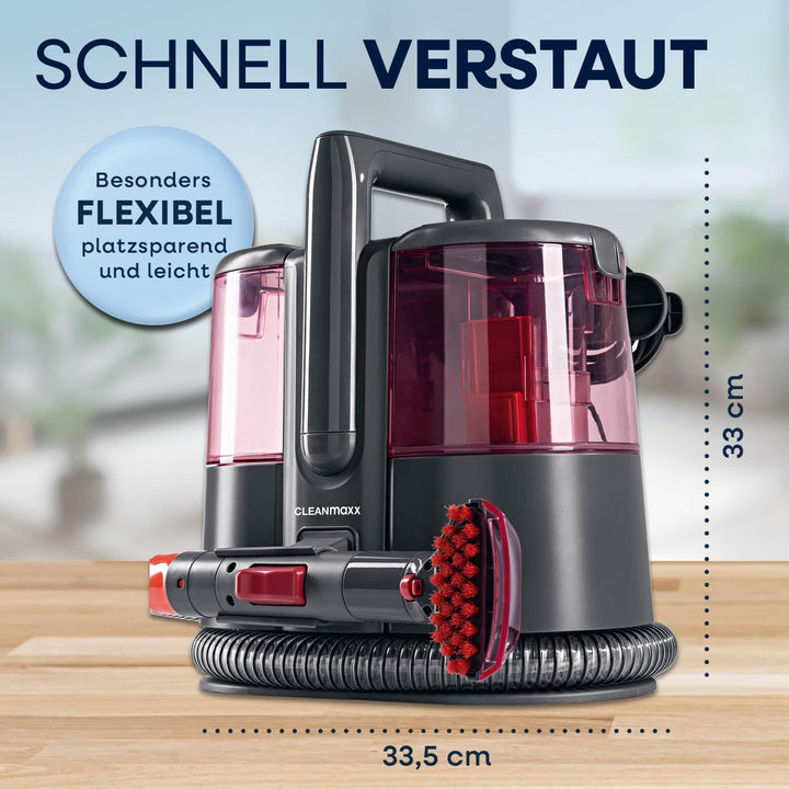 CLEANmaxx Polster und Teppichreiniger Pro Power | 3in1: Waschsauger, Teppich- & Polsterreiniger | Sp