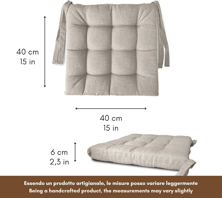 Il Tuo Artigiano Design Set mit 4 oder 6 Kissen für Küchenstühle, hergestellt in Italien, Küchenstuh