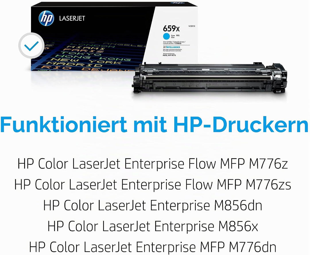 HP 659X High Yield Cyan Original LaserJet Toner Cartridge Normal One size Cyan, Normal One size Cyan