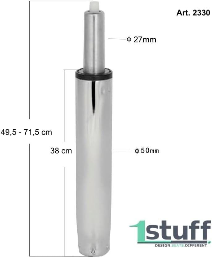 Universal Gasdruckfeder Gasdruckzylinder EXTRAHOCH für Stehhocker und Barhocker - DIN EN4550 - Klass