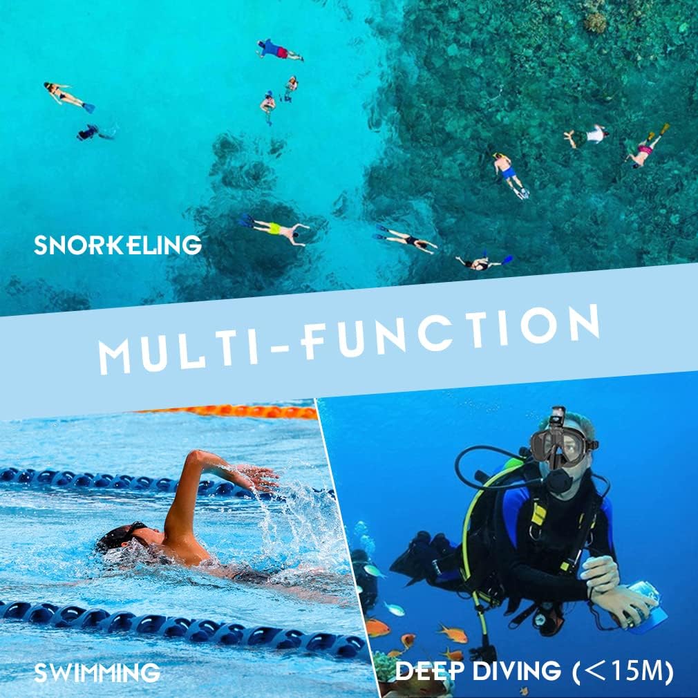 Trockene Schnorchel Set Schnorcheln Scuba Tauchen Brille gehärtetes Glas Schwimmen Tauchen Scuba Gog