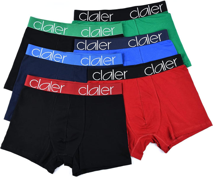 CLALER Boxershorts Herren 6er Pack Baumwolle Unterhosen Männer Retroshorts Bequeme und Atmungsaktive