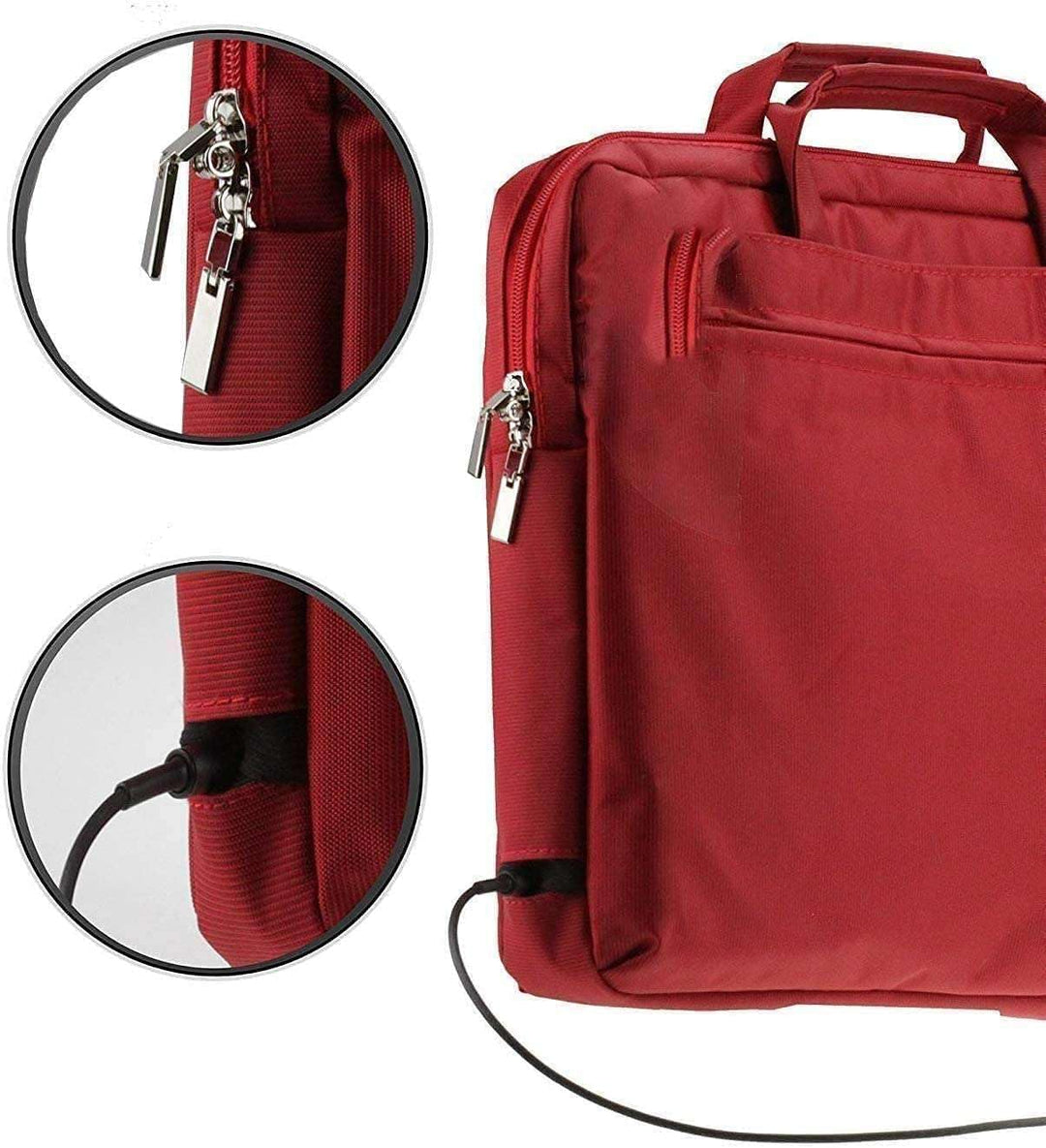 Navitech Rot Wasserfeste Tasche – Kompatibel mit dem Lenco BRP-1150BK 11.5" Portable DVD Player