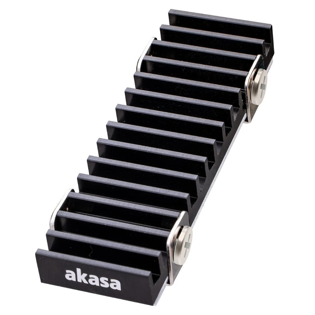 Akasa Gecko Pro, M.2 Heatsink 2280, Passive Cooling for M.2 NVMe PCIe & SATA Drives, Includes Silico