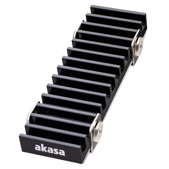 Akasa Gecko Pro, M.2 Heatsink 2280, Passive Cooling for M.2 NVMe PCIe & SATA Drives, Includes Silico