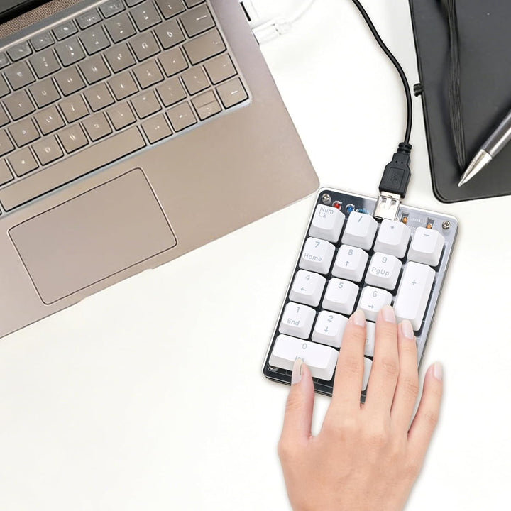 Löt Bausatz, DIY Numpad Keypad USB-Nummerntastenfeld & Pfeiltasten Mini-Mechanische Tastatur, 18 Tas