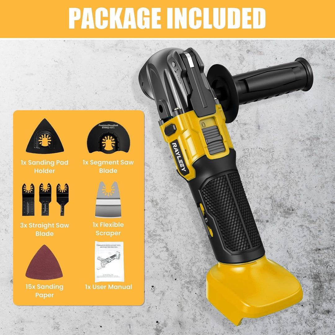 Akku Multifunktionswerkzeug für Dewalt 18V/20V Akku, Oszillationswerkzeug Multitool mit Bürstenloses