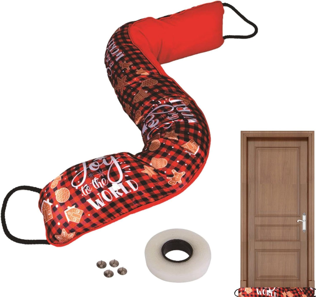 Weihnachts-Tür-Zugluftstopper, Untertür-Zugluftstopper | 32-Zoll-Tür-Zugluftblocker mit Weihnachtsmo