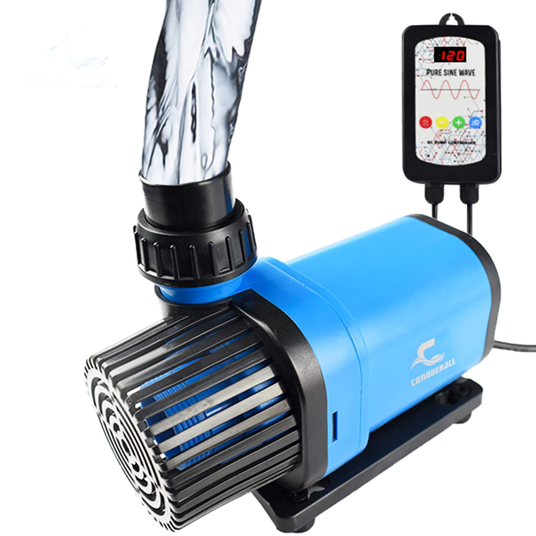 CONQUERALL 80W 2630GPH Wasserpumpe 24V DC Tauchpumpe Sinuswellen Technologie Grosser Durchfluss und