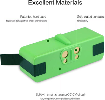 melasta 14,8 V 5200 mAh Lithium-Ionen Akku kompatibel mit iRobot Roomba 900 800 700 600 Serie 980 96