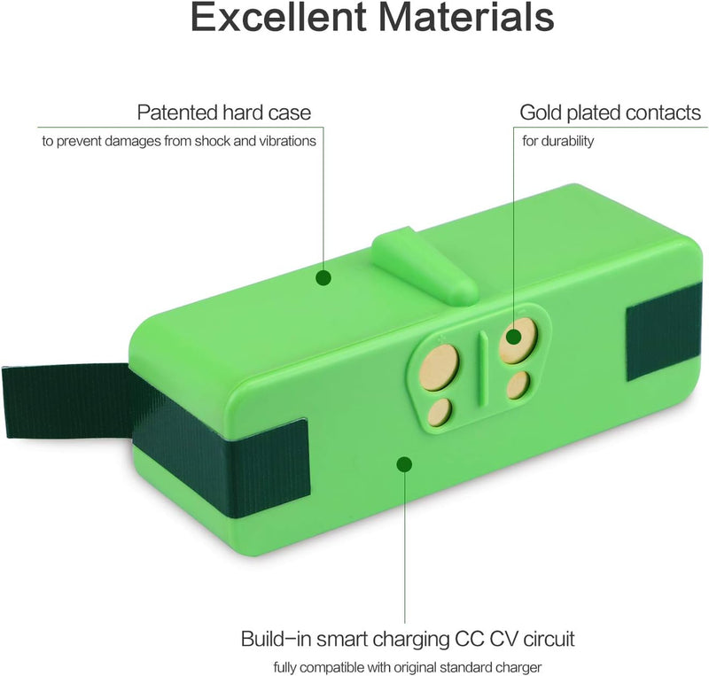 melasta 14,8 V 5200 mAh Lithium-Ionen Akku kompatibel mit iRobot Roomba 900 800 700 600 Serie 980 96