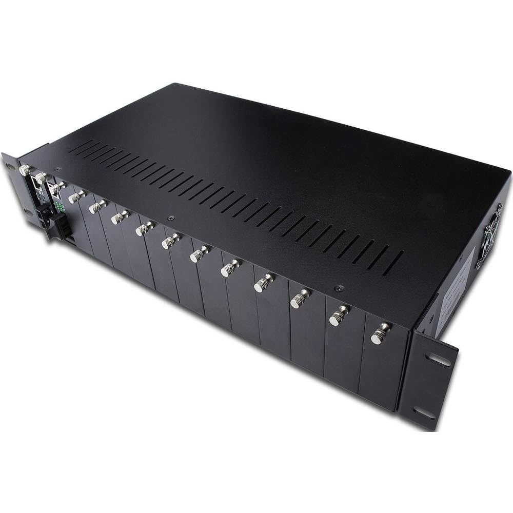 DIGITUS Medienkonverter - 19-Zoll Rack Einbau-Chassis - 2HE - 14 Slots - Für DIGITUS DN-82x1x, DN-82