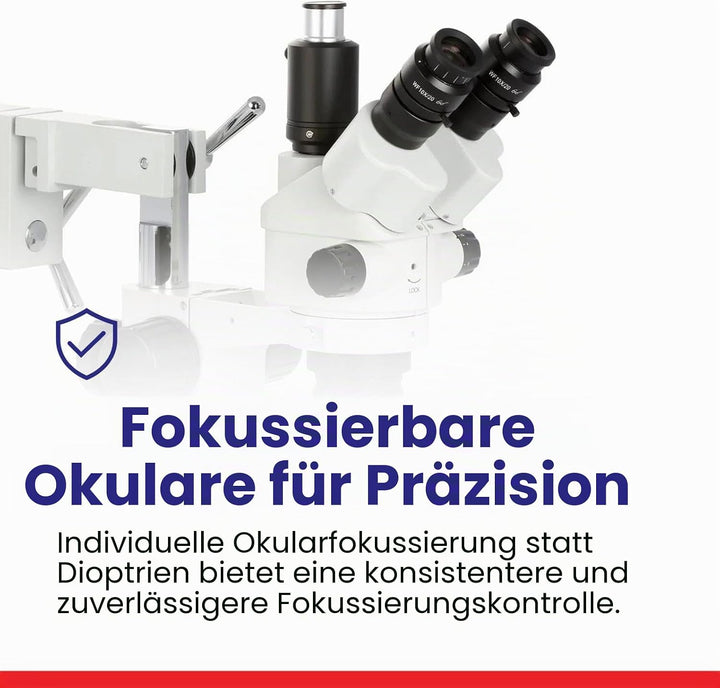 AmScope SM-4NTP Simul-Fokales Stereo Lockable Zoom Mikroskop auf Doppelarm-Auslegerständer, 7X-45X,