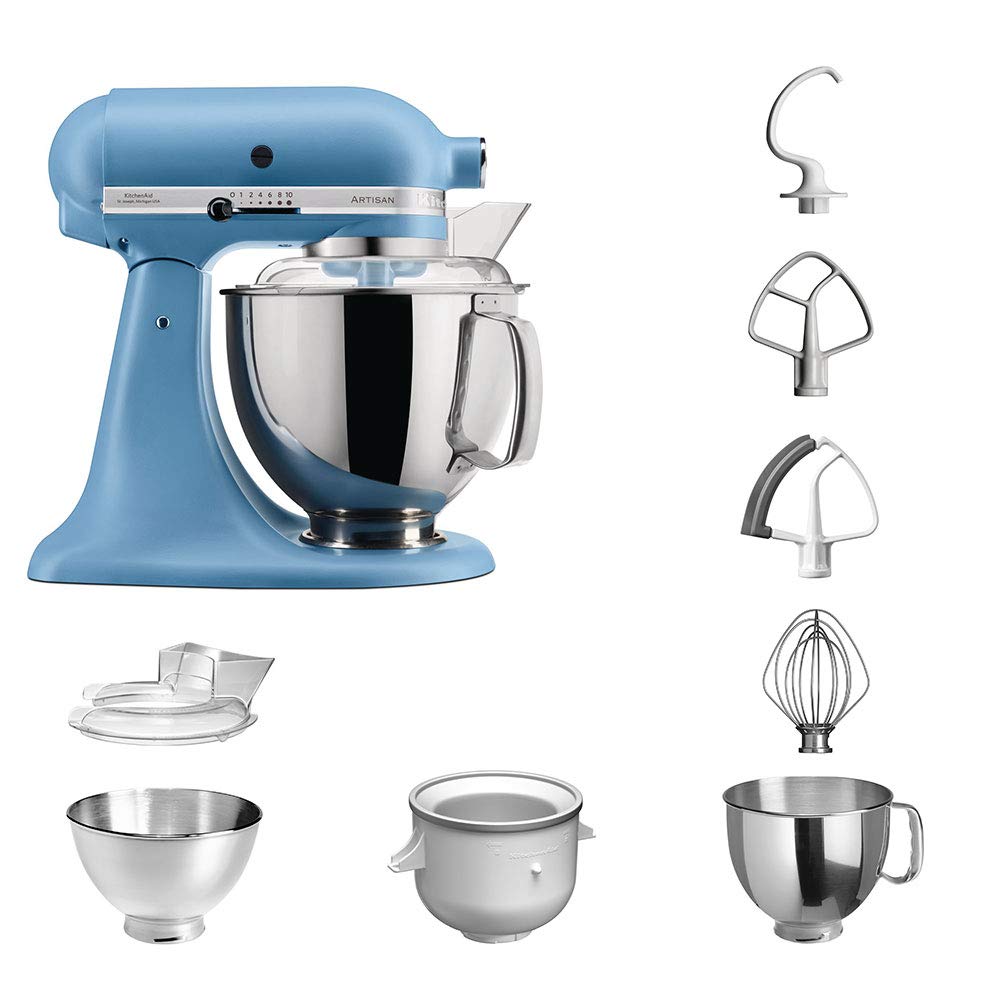 KitchenAid Küchenmaschine Artisan 5KSM175PS Eiscreme Paket inklusive Speiseeismaschine für hausgemac