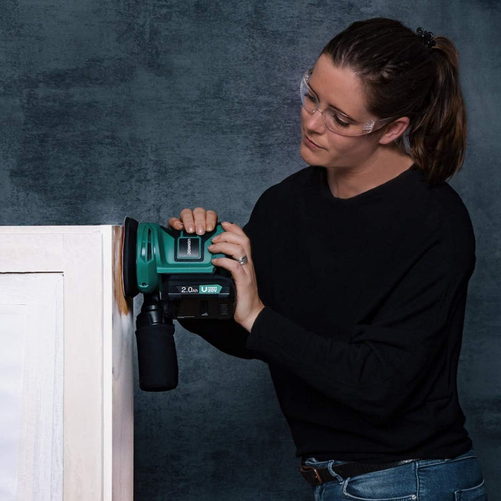 VONROC Exzenterschleifer – VPower 20V (Exkl. Akku & Charger) – Ø125mm -– Staubb. & 12x Schleifpapier