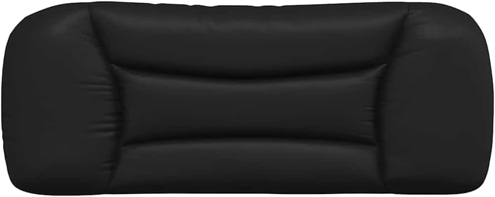 vidaXL Kopfteilkissen Hvar Schwarz 100 cm Kunstleder, Schwarz 100 cm