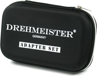 Drehmeister Tankflaschenadapter-Set im Etui zum Befüllen von Gasflaschen mit W21,8 x 1/14 LH Gewinde