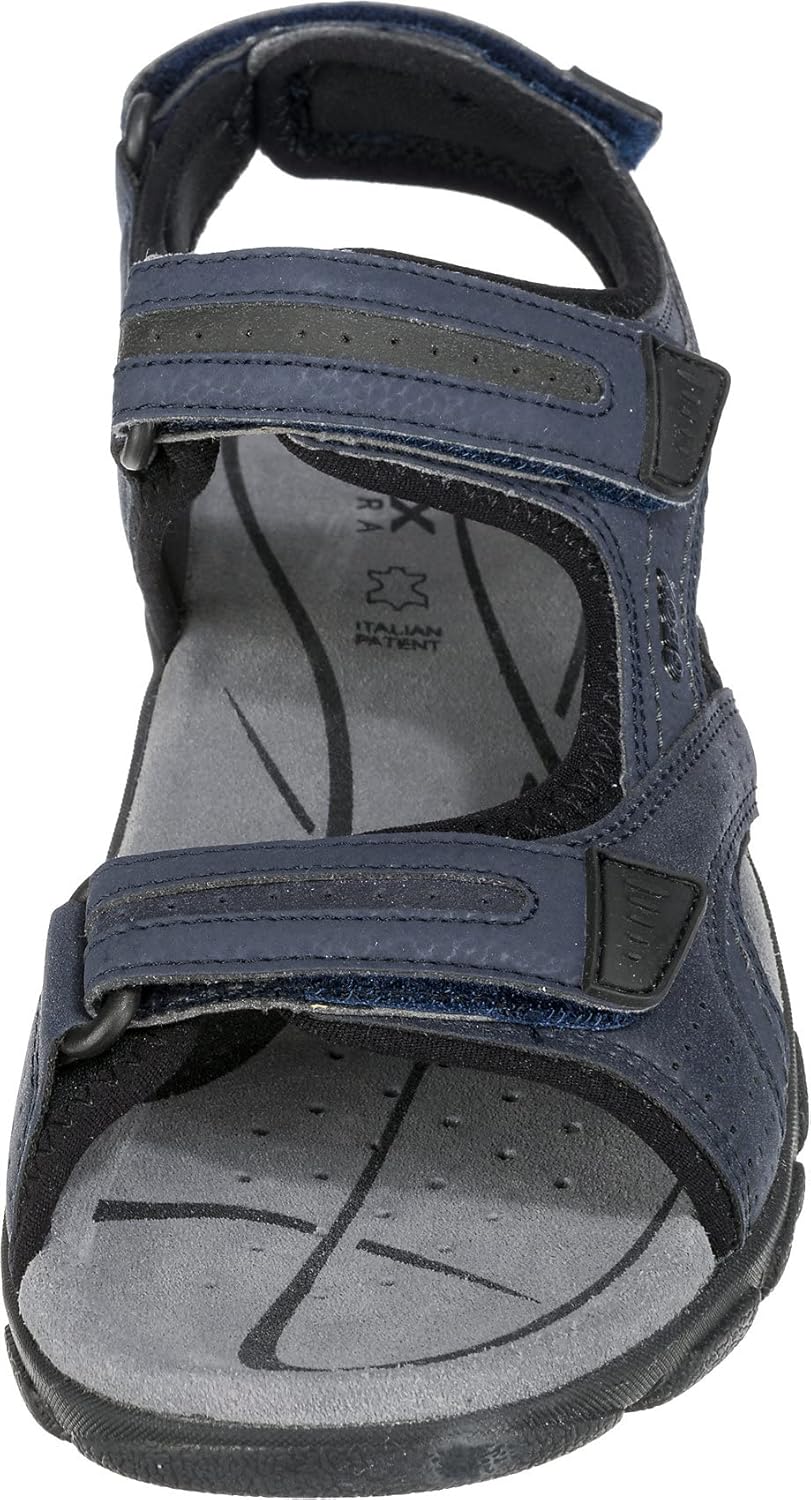 Geox Men's Uomo Sandal Strada D, 6.5 UK 41 EU Navy Dk Grey, 41 EU Navy Dk Grey