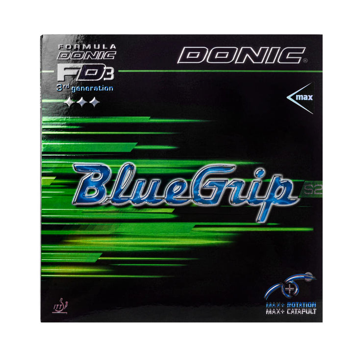 DONIC Belag BlueGrip S2 Schwarz 2,3 mm, Schwarz 2,3 mm