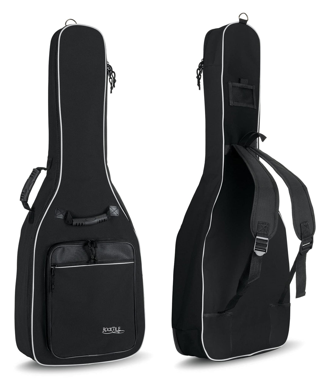 ROCKTILE Klassik-Gitarrentasche 4/4-Grösse - wasserabweisender Gigbag mit weicher Polsterung und Fix