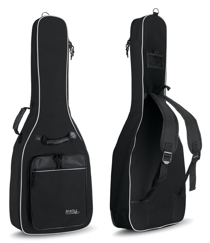 ROCKTILE Klassik-Gitarrentasche 4/4-Grösse - wasserabweisender Gigbag mit weicher Polsterung und Fix