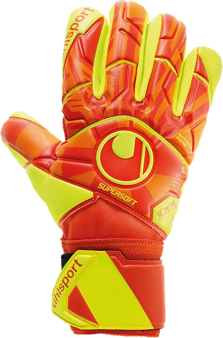 uhlsport Herren Dynamic Impulse Supersoft Handschuhe 8 dynamic orange/fluo gelb/, 8 dynamic orange/f