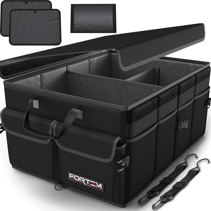 FORTEM Kofferraum Organizer, Kofferraumtasche, Zusammenklappbarer Auto Organizer Kofferraum mit Fäch