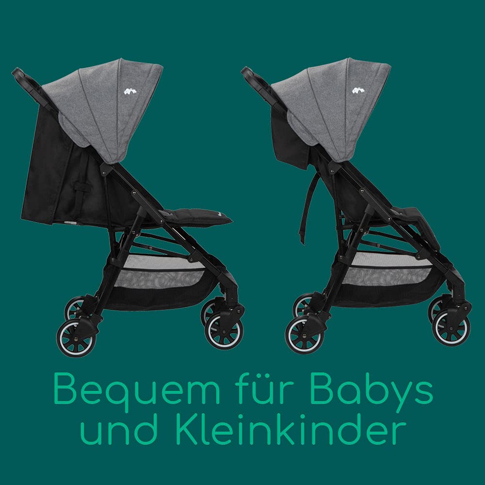 Bebeconfort Buggy Teeny 3D, Ultrakompakt zusammenklappbarer Kinderwagen inkl. passender Tragetasche,
