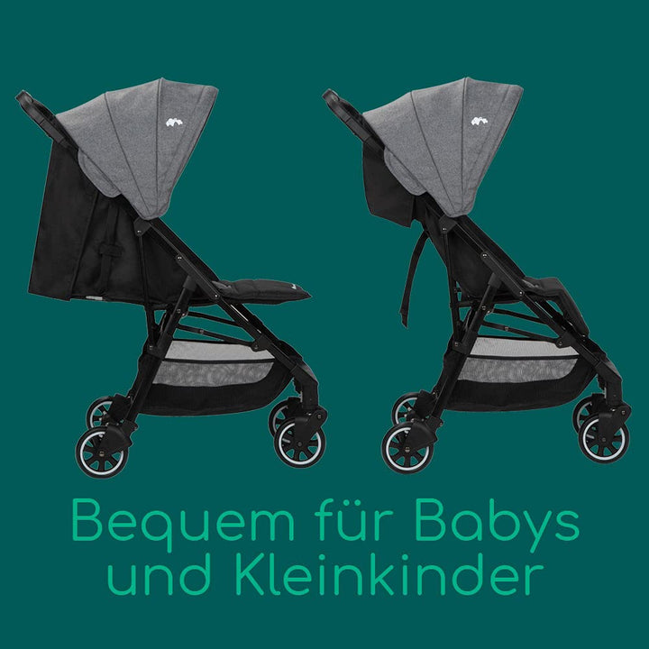 Bebeconfort Buggy Teeny 3D, Ultrakompakt zusammenklappbarer Kinderwagen inkl. passender Tragetasche,