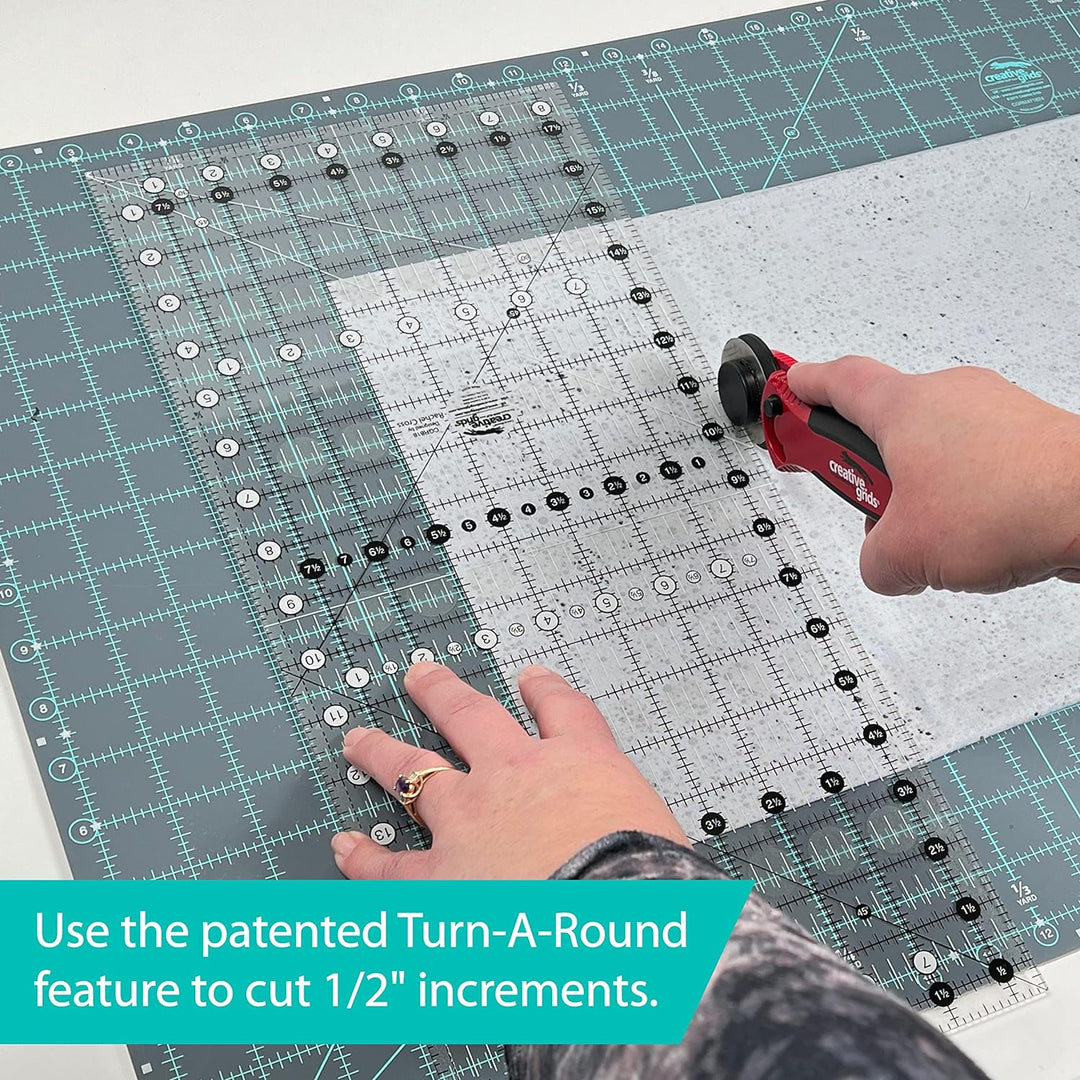 Creative Grid Quilt Ruler 3-1/2 inch x 12-1/2 inch Rectangle by