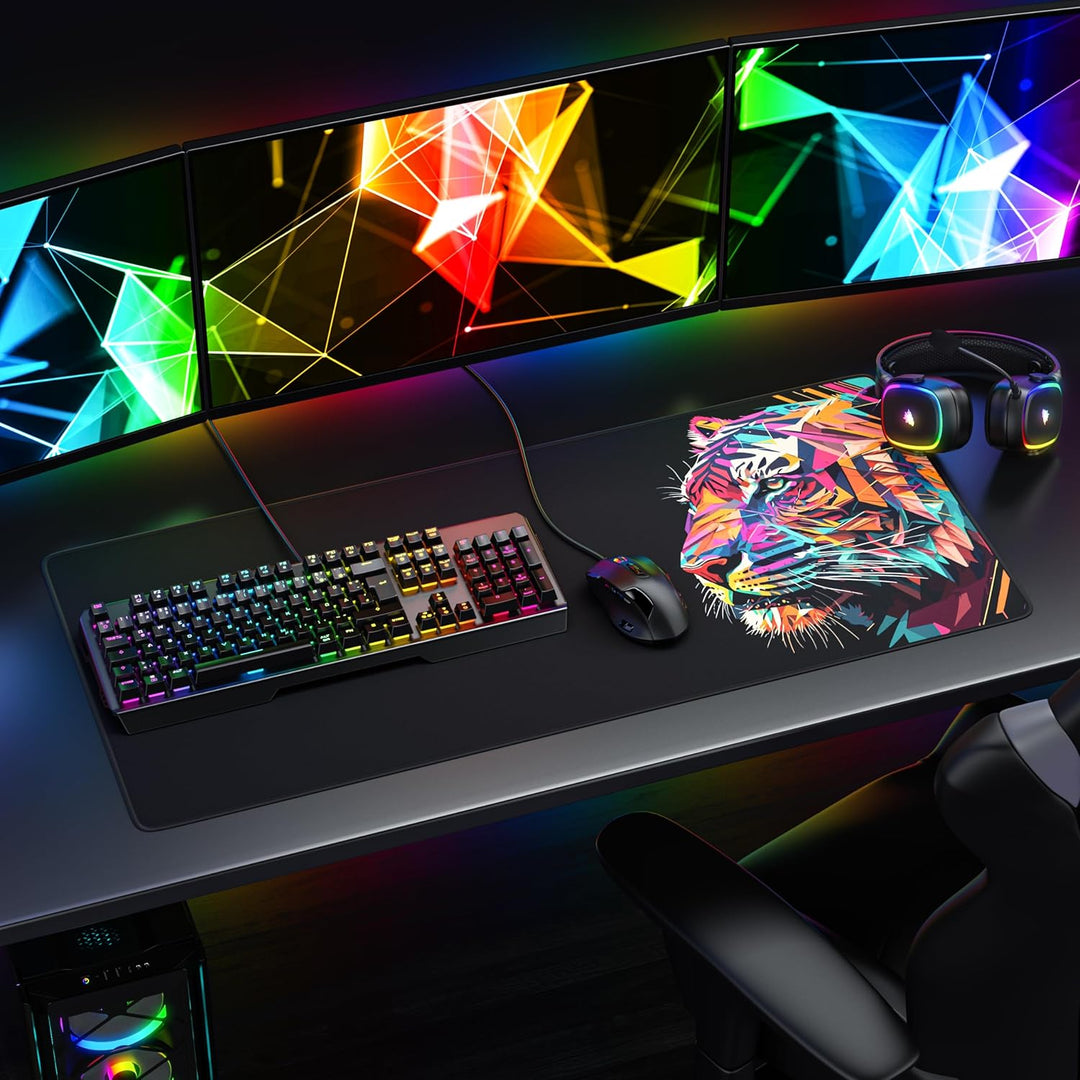 CSL-Computer TITANWOLF - XXL Speed Gaming Mauspad 900 x 400mm - XXL Mousepad - Tischunterlage Large